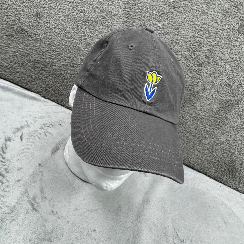 Dutch Bros Coffee Hat‎ Mens OSFM Gray Excellent Tulip Logo Adjustable Strapback